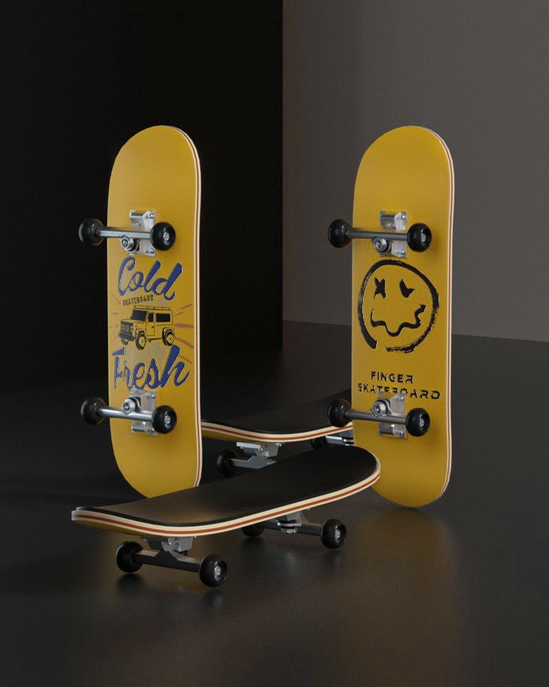 Pro Wooden Fingerboard DIY Kit| 5-Ply Maple Deck & High-Speed Bearing Wheels| Premium PU Grip Tape Mini Skateboard Desk Toy