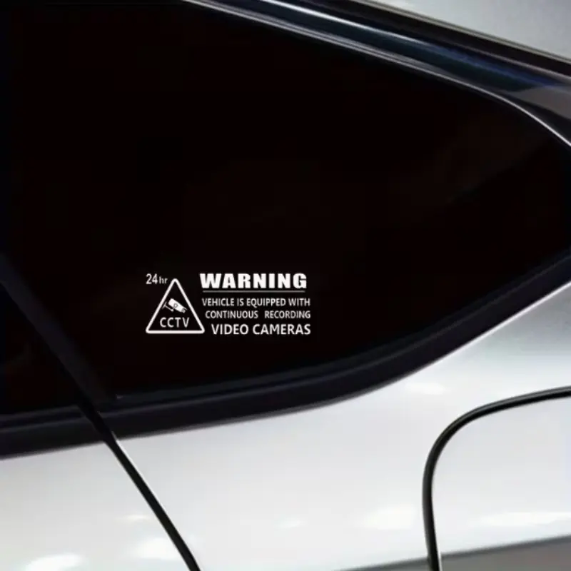 24-Hour Online Warning Car Sticker, Security CCTV Camera Window Decal, Vehicle Safety Sign, Durable Design for Enhanced Protection