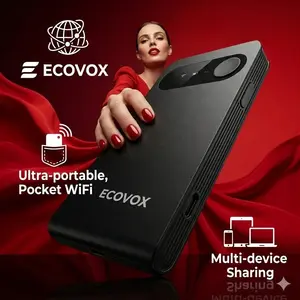 ECOVOX Global Portable Mini LTE WiFi Hotspot - Wireless USB-C Device with Long-Lasting Battery, Connects 9 Devices - Ideal for Travel, Home Office - Free 1GB Data, AT&T/T-Mobile Compatible, TikTok Shop Creator Picks