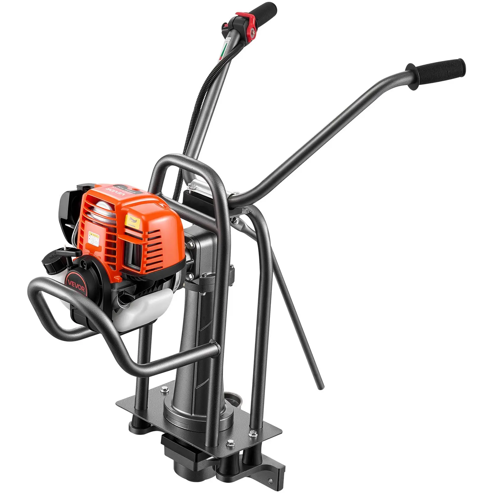 VEVOR Concrete Power Screed Gas-Powered Leveling Machine 1.16HP Engine, 4 Stroke Vibrating Screed, Flexible Shaft Drive, Adjustable Handle, Support Legs for Patio, Driveway, Floor Finishing, Jobsite