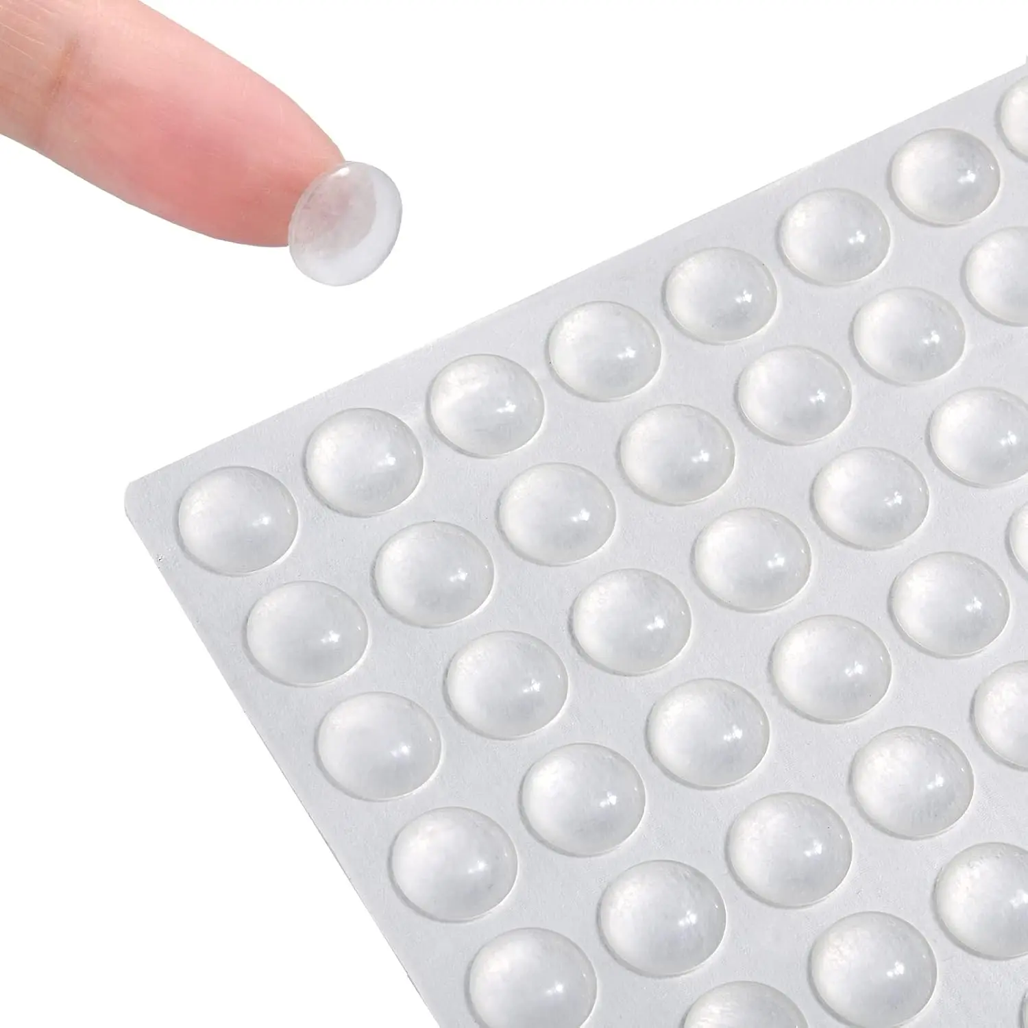 200 count Cabinet Door Bumpers Round, Self Adhesive Bumpers | 3/8" Diameter Clear Cupboard Door Drawer Bumpers, Noise Dampening, Ideal for Kitchen Cabinets  Boards Picture Frames