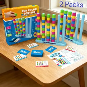 Color Stack Challenge | Fast-Paced Logic Puzzle Party Game for Teens & Adults | Includes 50 Challenge Cards