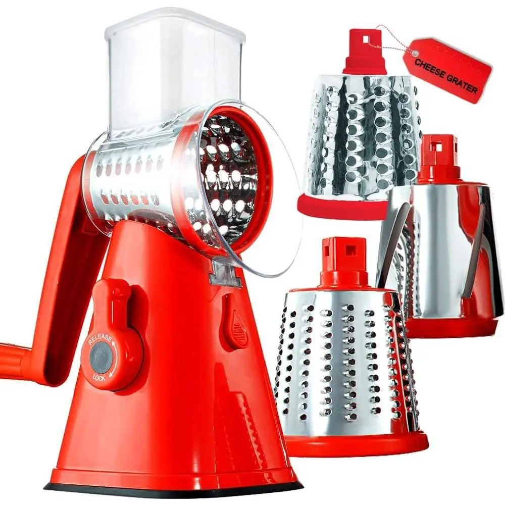 3-in1 Spinning/Rotating Mandoline and Countertop  Slicer, , and Grater As Seen  TV