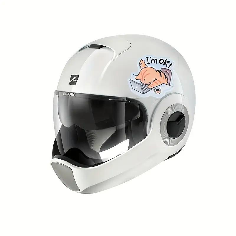 A "I'M Fine" Cat Sticker - Glossy Hollow Design, Suitable for Laptops, Water Bottles, And Phones - Durable Accessory And Gift, Notebook Decoration