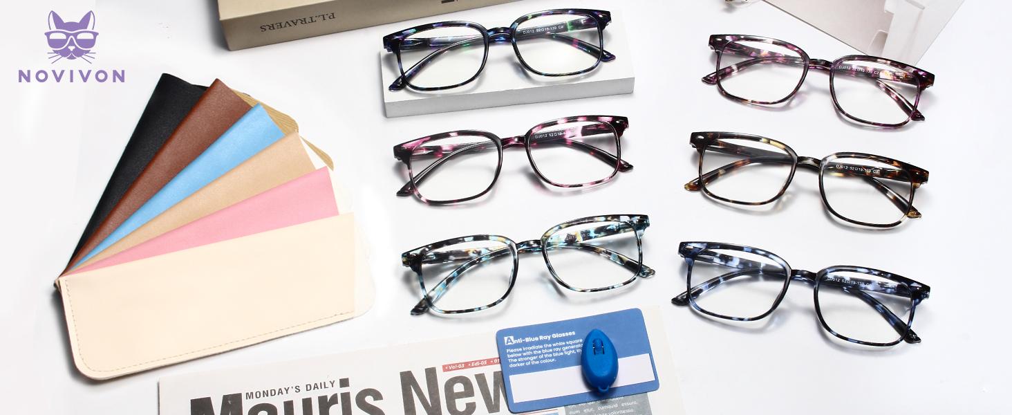 6 Pack Reading Glasses for Women, Reading glasses men, Blue Light Blocking Readers, Computer eye glasses, Cheaters