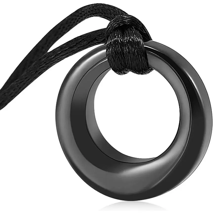 Cremation  Urn Necklace for Ashes for Women Men, Circle of Life Eternity Memorial Pendant Ash