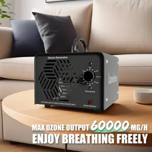 Ozone Generator 60000mg/h Ozone Air Purifier Deodorizer for 6000 Square Feet Areas, Efficient Odor Removal for Home Basement Smoke Pet Room Factory Mall