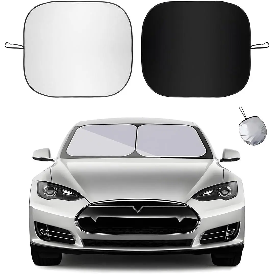 2 count  Front Window Sunshade, 28×31 Inches UV-Resistant Heat Shield for Auto Glass, -Plated Front Windshield Shades to Keep Your  Cool,  Accessories