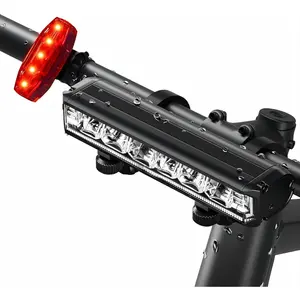 Bike Lights for Night Riding, USB Rechargeable Front Rear Light, Bicycle Headlight Set, Aluminum Light, IPX5 Waterproof Bike Headlight Taillight for Adult Kid Mountain MTB Off-Road Cycling