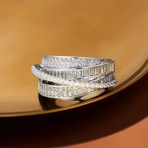 Luxury Intertwined Diamond Ring, Ideal Birthday or Anniversary Gift for Women