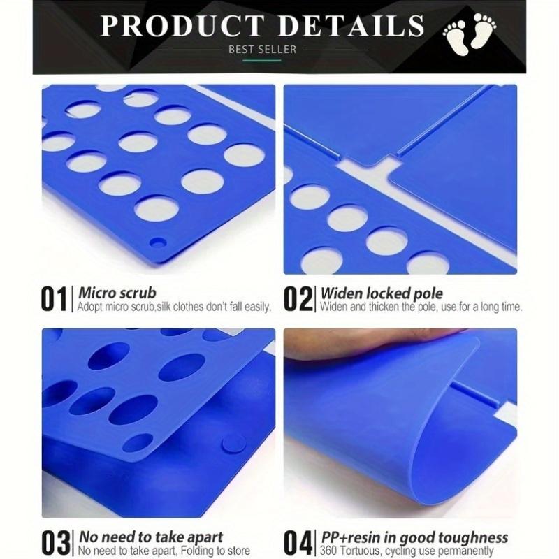 Adjustable Plastic Clothes Folding Board, Quick Home Storage Laundry Organizer, Shirt Folder with Multiple Holes, Multi-Functional, Laundry Room