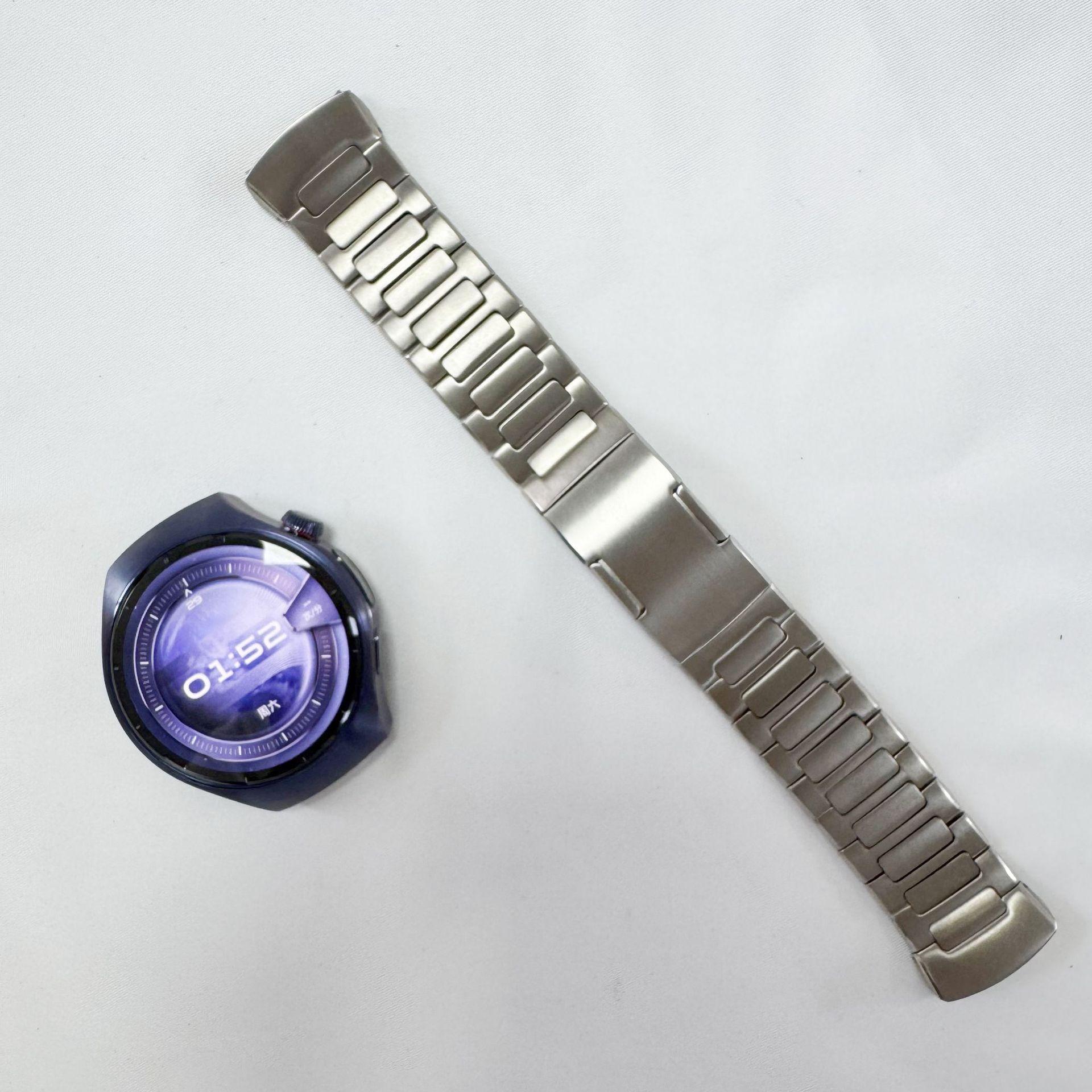 Suitable for Huawei Watch5, special I-shaped seamless quick-release titanium strap, Watch5 smart watch titanium strap