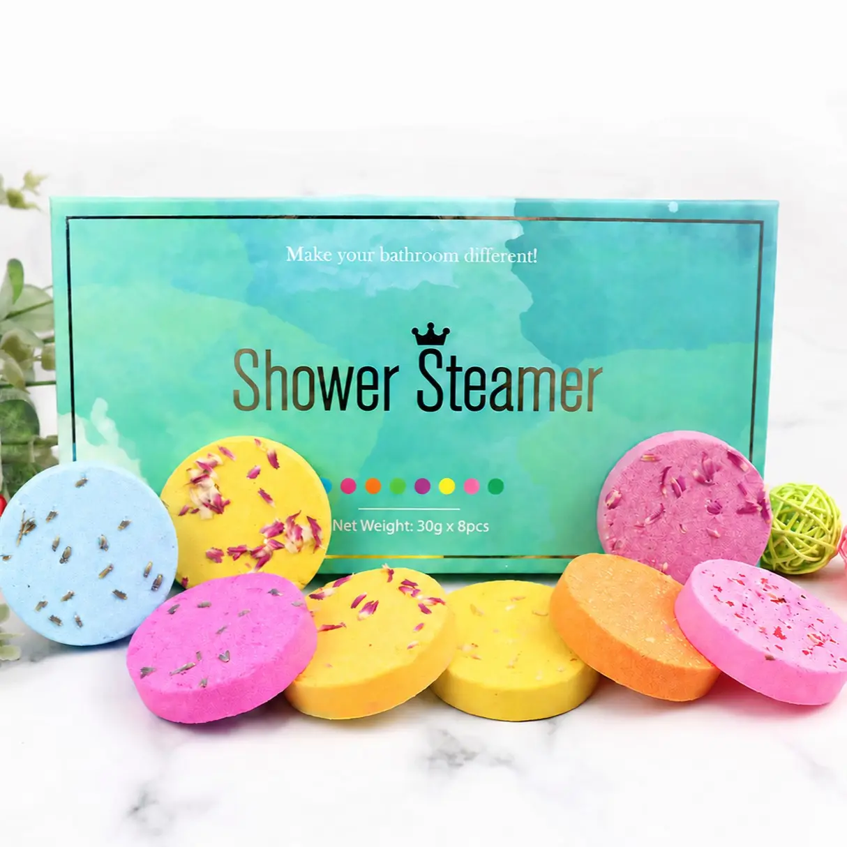 Shower Steamer, 8 Counts/box Shower Bomb, Body Wash & Soap for Women & Men, Home Spa, Body Care, Bathroom, Scented Shower Bombs