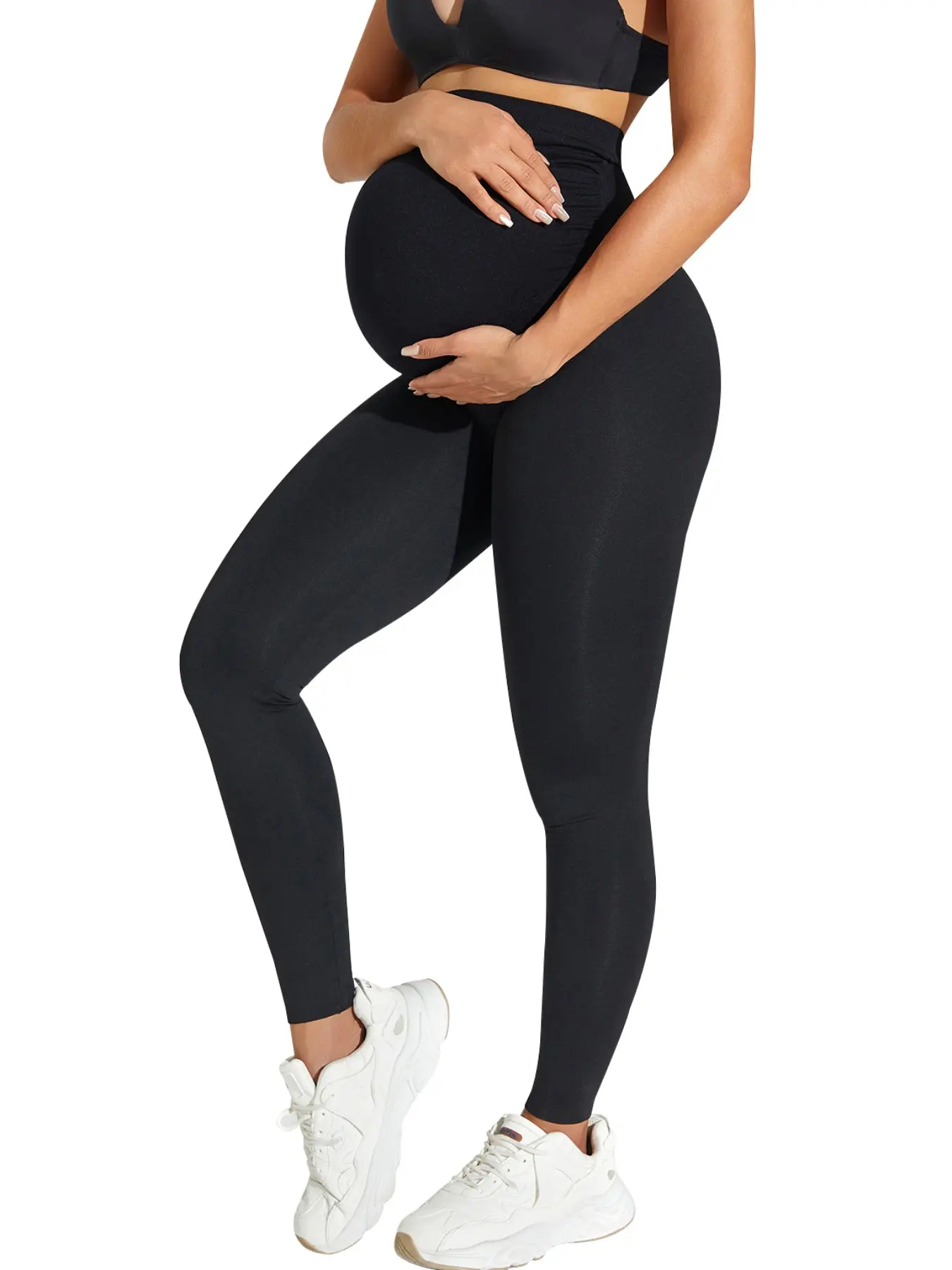 Elegant High-Waisted Pregnancy Pants, Comfortable Stretchy Soft Skin-Friendly, Supportive Maternity Long Pants for Women