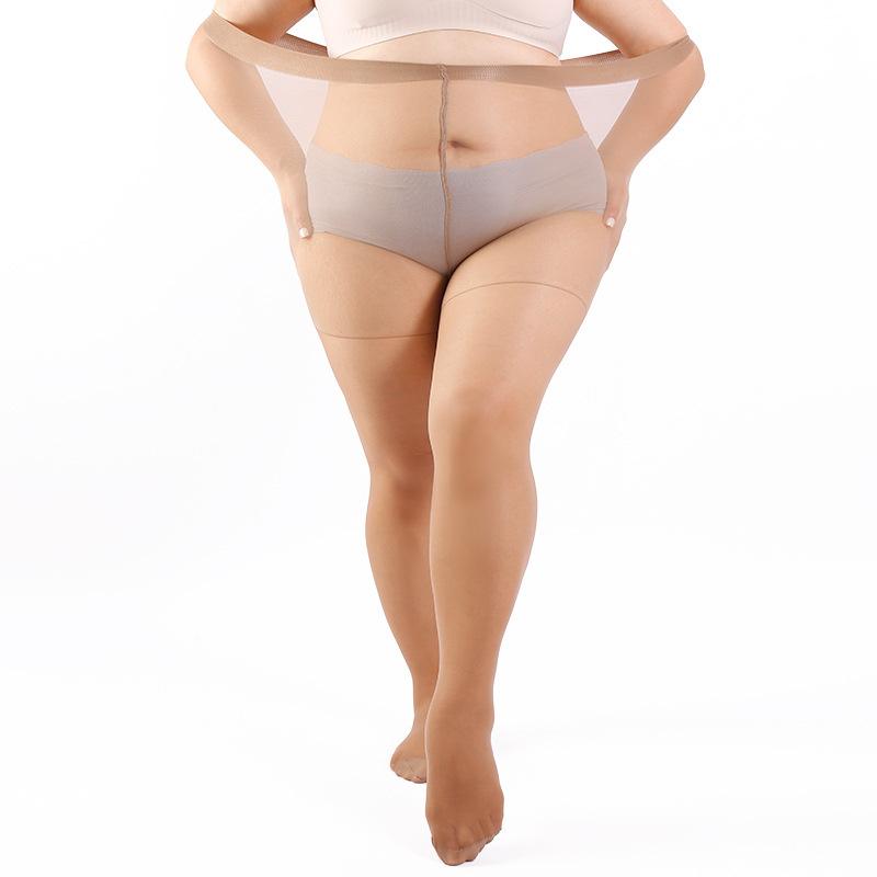 Women Ultra Thin Natural Nude Look Pantyhose High Waist Slimming Fake Bare Legs Transparent Skin Tone Tights for Spring Summer