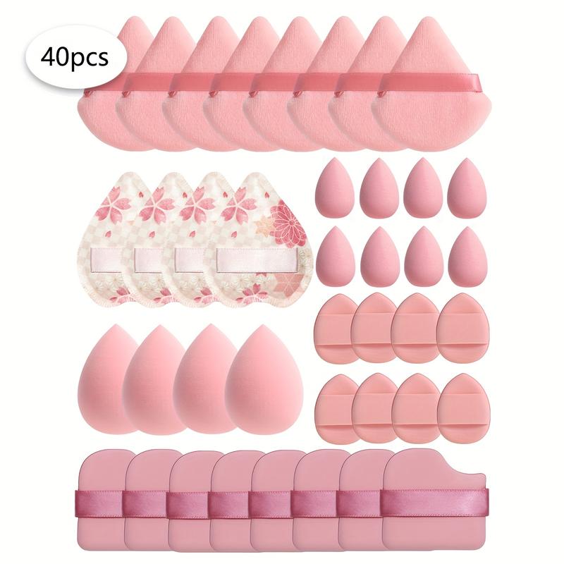 40/50/60 pieces of multifunctional cosmetic sponge powder puff in local warehouse, a beauty tool, used to mix BB cream, liquid foundation and loose powder to create flawless foundation makeup. It can also be mixed with concealer, blush and eye shadow. It