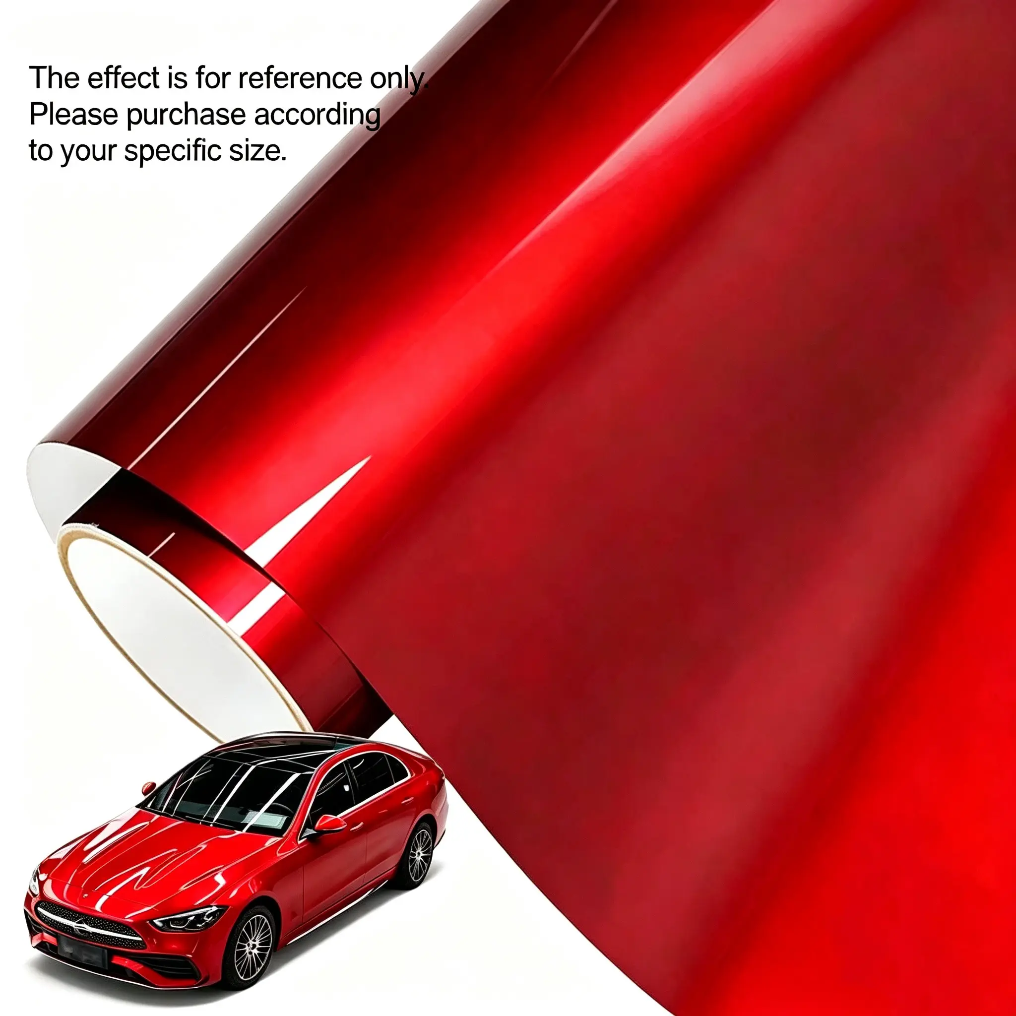 Ultra Glossy Candy Red Metallic Vinyl Wrap Film With Air Release Self Adhesive DIY Automotive Vinyl Decal Car Motorcycle furniture Sticker Decal Waterproof Car Stickers