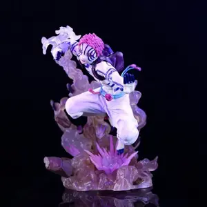 Demon Slayer Upper Three Kibutsuji Handmade Figure, Battle Scene Special Effects Anime Collectible Model, Perfect Gift for Fans