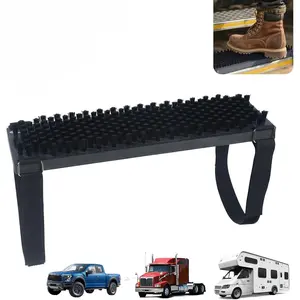 Universal Fit Boot Brush for Truck Step-11.8"*4.8" Large Boot Brush Scraper Outdoor for Truck, RV, SUV and Semis Step,Heavy Duty Boot Cleaner Brush Outdoor Perfect for Camping, Off-Road