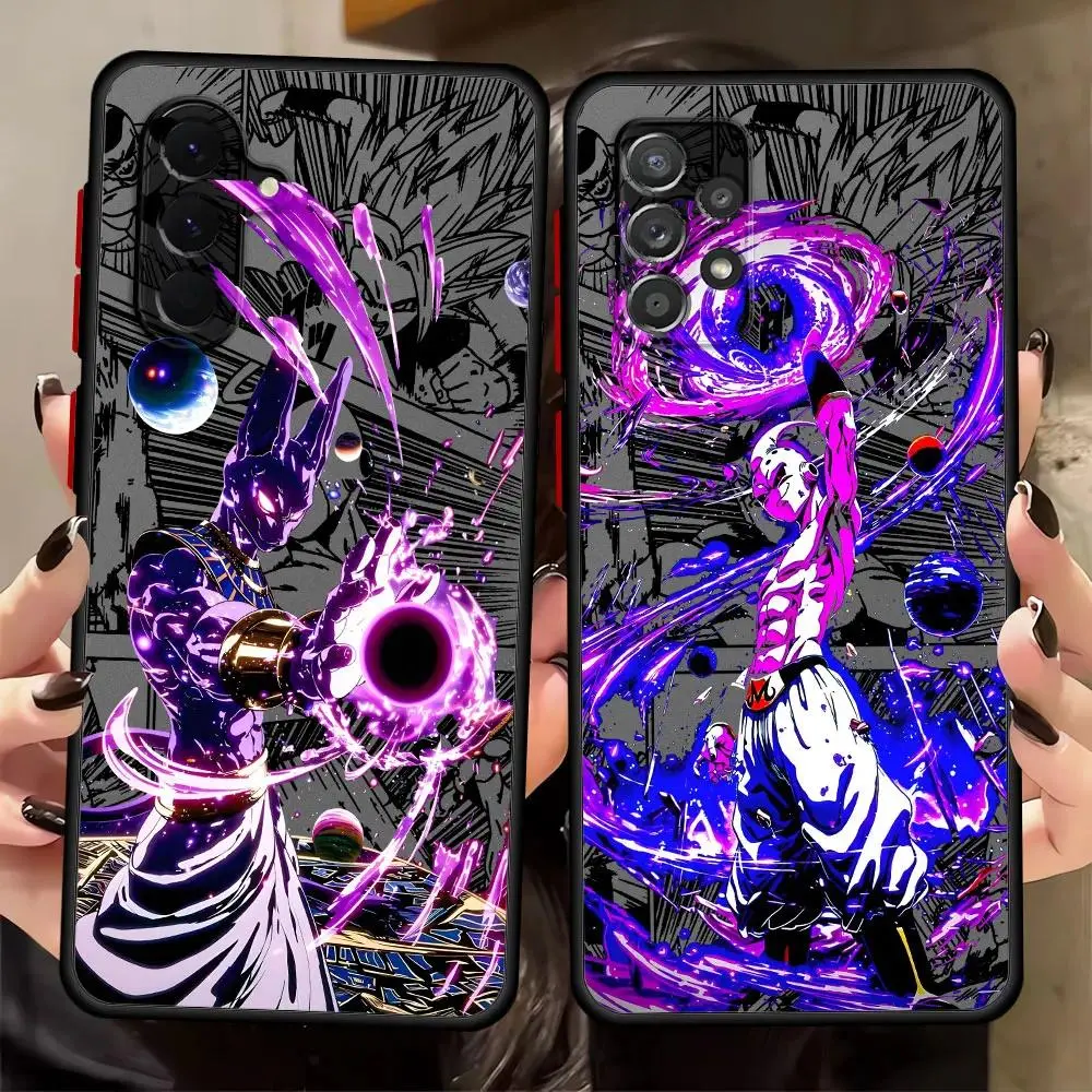 Anime Buu & Beerus Customized TPU Smartphone Case - Protective Back Cover for Samsung Galaxy S26 S25 S24 S23 S22 S21 A12 A13 A14 A15 A16 A2 A35 A52 A54 ULTRA-PLUS-FE Devices (For Anime Fans)