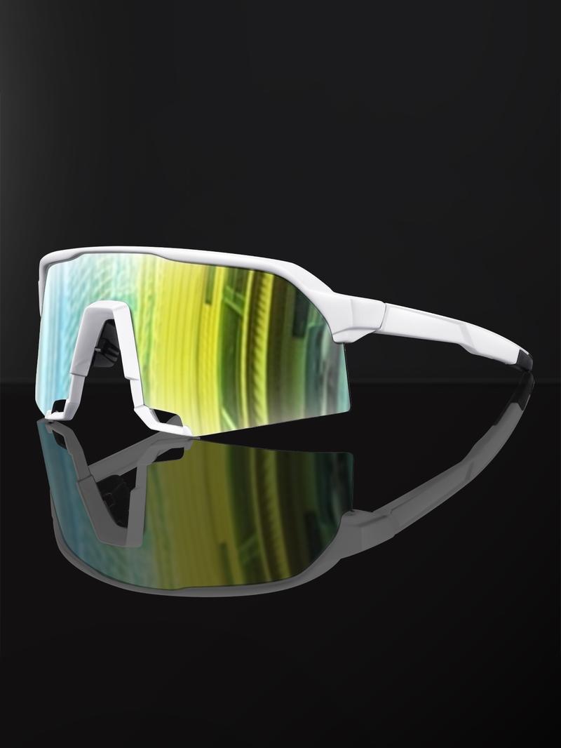 Unisex Sporty Flat Top Sunglasses, Trendy Casual Sunglasses for Everyday Use, Fashion Accessories for Outdoor Activities, Sports Outdoor Sunglasses