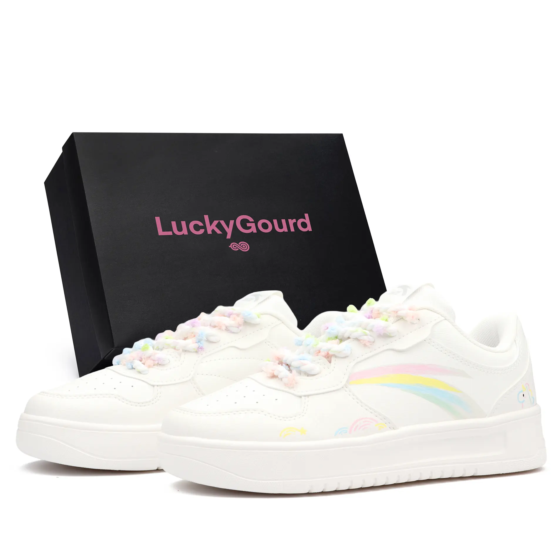 Anta Rainbow Pony Limited Edition Women's Low-Top Casual Sneakers - Lightweight, Height-Increasing, Durable, Stylish Footwear with Verifiable Credentials & Global Authentication (Shoe-Trainer Hybrid)