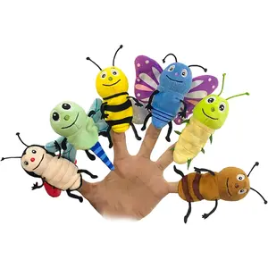 6pcs Insect Finger Puppet Set Mini Hand Puppets Suitable for Kids Cute Insect Animal for Role-Playing and Storytelling Realistic Finger Puppet for Toddlers