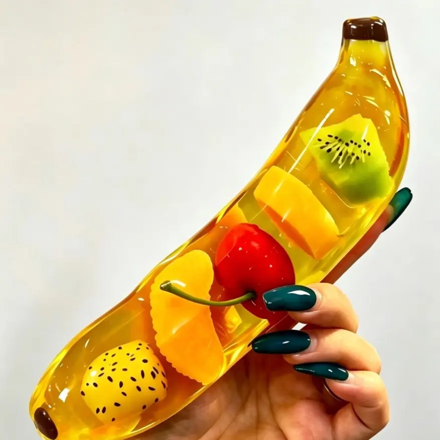1pc Slow Rebound Malt Sugar Fruit Banana Squeeze Stress Relief Toy, Adult and Child Fidget Toy, Cross-Border Bestseller