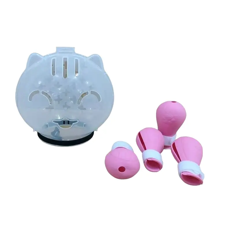 Cat Head Cover + 4 Light Paw Covers, Pet Scratch-Proof Cat Space Helmet, Ideal for Bathing and Cleaning Cats