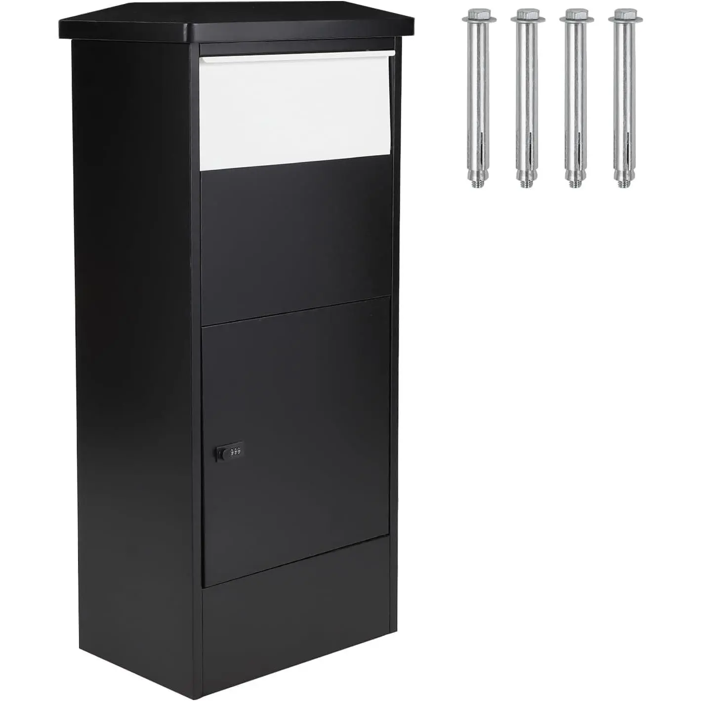 Outdoor Lockable Rectangular Parcel Delivery Box - Parcel Safe Storage, Secure Design, Durable Construction, Weatherproof Materials, Spacious Interior for Theft Prevention (Home Improvement Building Supplies)