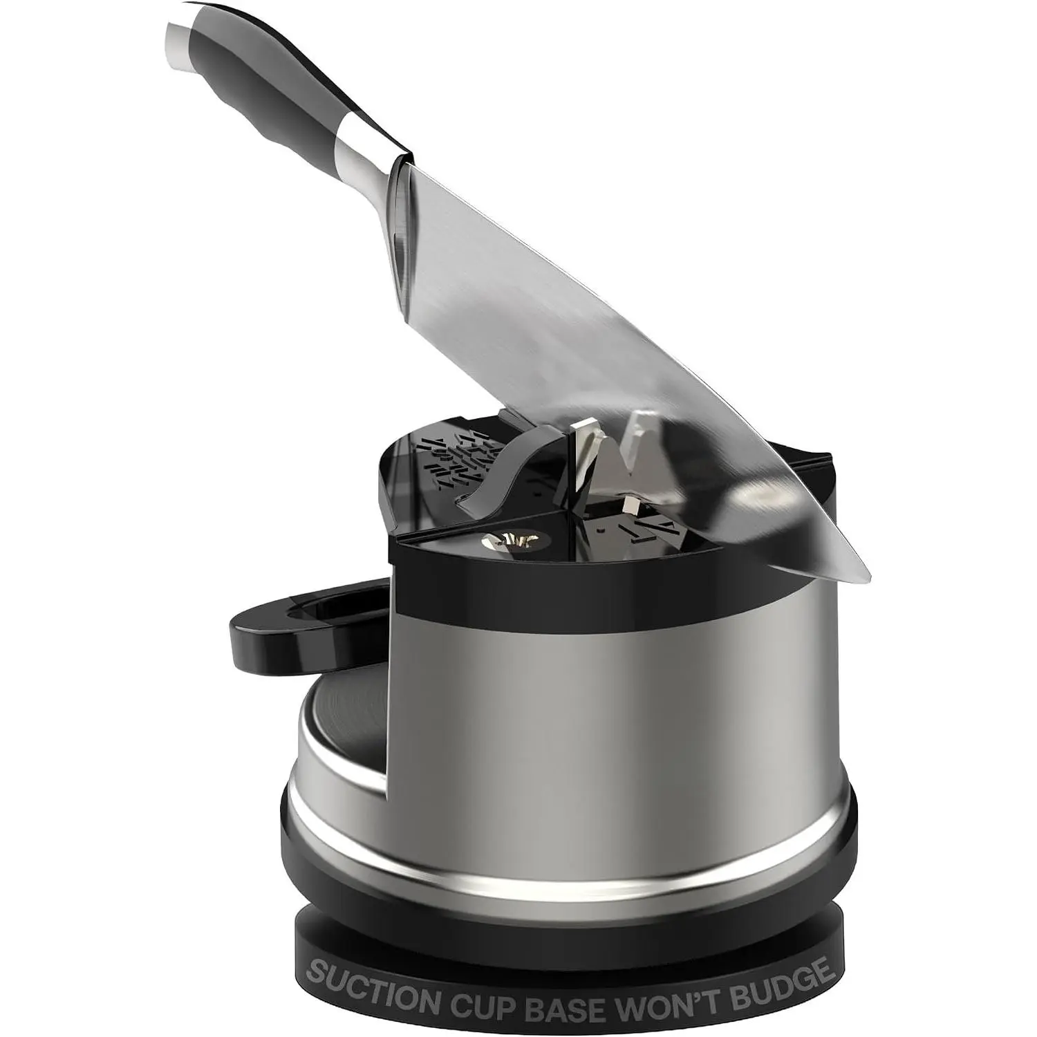 – Pro – Easy to Use, Hands Free  Sharpener - Metal | Sharpening Tool with PowerGrip Suction Base and 20-Deg Pre-Set Angle - For  : Chef's, Serrated, and Hardened Steel