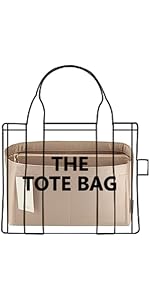 Purse Organizer Insert, Felt Bag Organizer For Handbag Purse Organizer,13 Colors, 6 Size (Medium, Black)