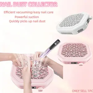 Portable Rechargeable Nail Dust Collector, 4200 Rpm, 10 Adjustable Settings, Strong Suction, Washable Filter, Ideal for Manicure Salons and Home Use