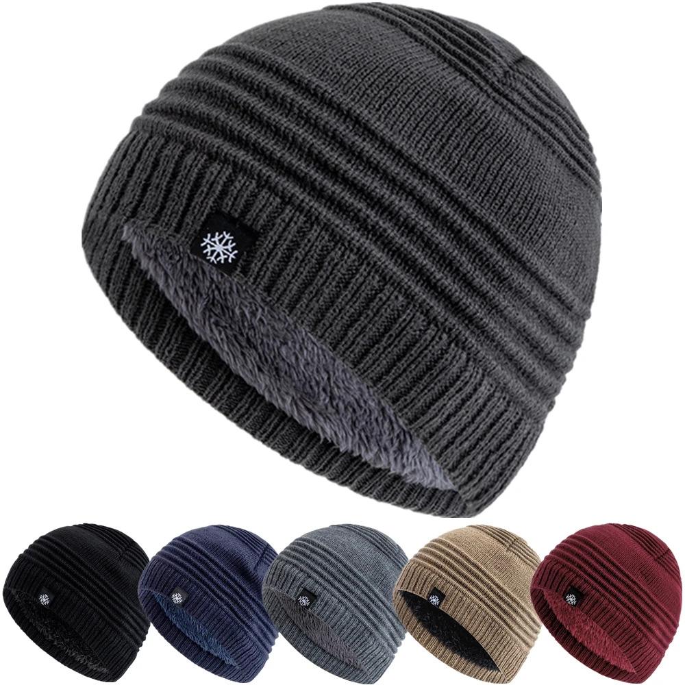 Unisex Classic Snow Label Fleece Beanie Hat Keep Warm Winter Hat Lightweight Hats For Men Women Fashion Winter Cap