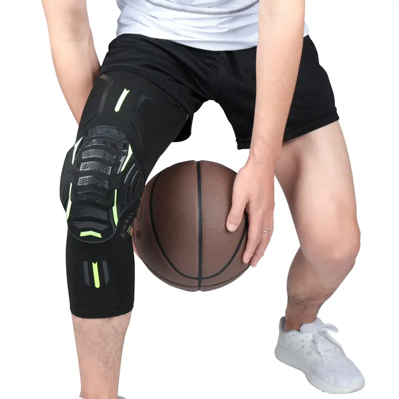 Long Leg Compression Sleeve for Men-Women, Breathable Knee-Calf Support Gear for Basketball, Volleyball, Non-Slip Sports Protective Accessory