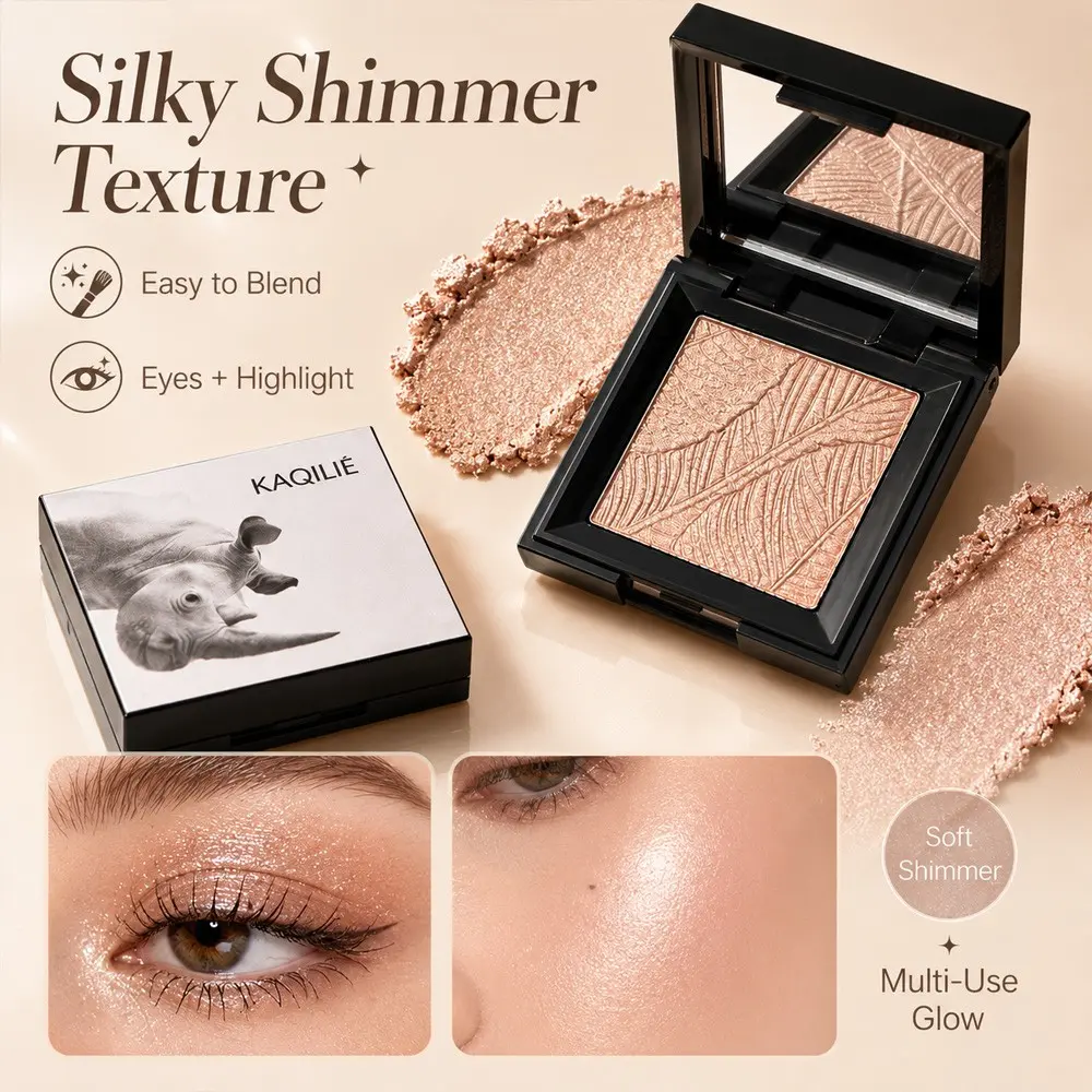 Art Value Drilling Light Single Color Eye Shadow Disk, Long-Lasting Brightening Highlighter, Korean Style Makeup, Ideal for Beginners & Travel