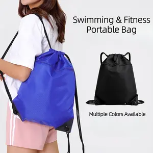 600D Heavy Duty Drawstring Backpack – Thick Oxford Sport Sackpack, Water-Resistant Foldable Gym Bag for Men & Women, Casual Outdoor Travel Daypack