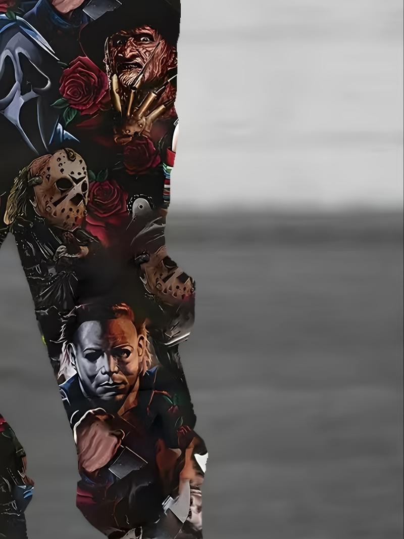 Men's Creative Evil Character 3D Printed Casual Comfort Sweatpants - Polyester, Opaque