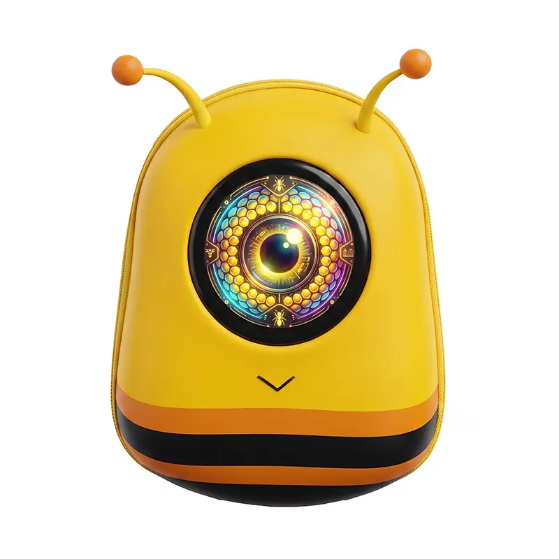 Unisex Ant Shape Hard Shell LED Pixel Backpack, Bright Yellow, Wireless DIY Programmable Screen, Deep Storage, DIY Animation, Tech Look Functional Bag, Cool Tech Gift (Power Bank Not Included)
