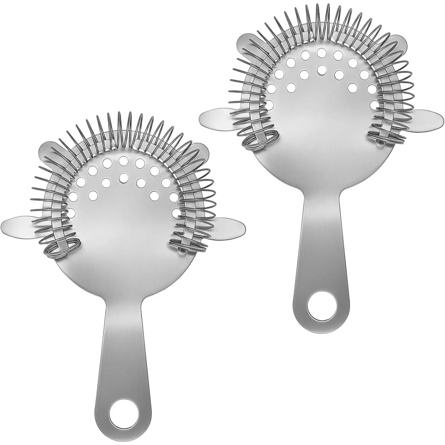 Kirecoo 2PCS Stainless Steel Cocktail Strainer, Bar Drink Strainer with High-Density Spring, Bar Tool Cocktail Shaker Accessory for Smooth Pouring, Fits Boston Shakers and Mixing Glasses
