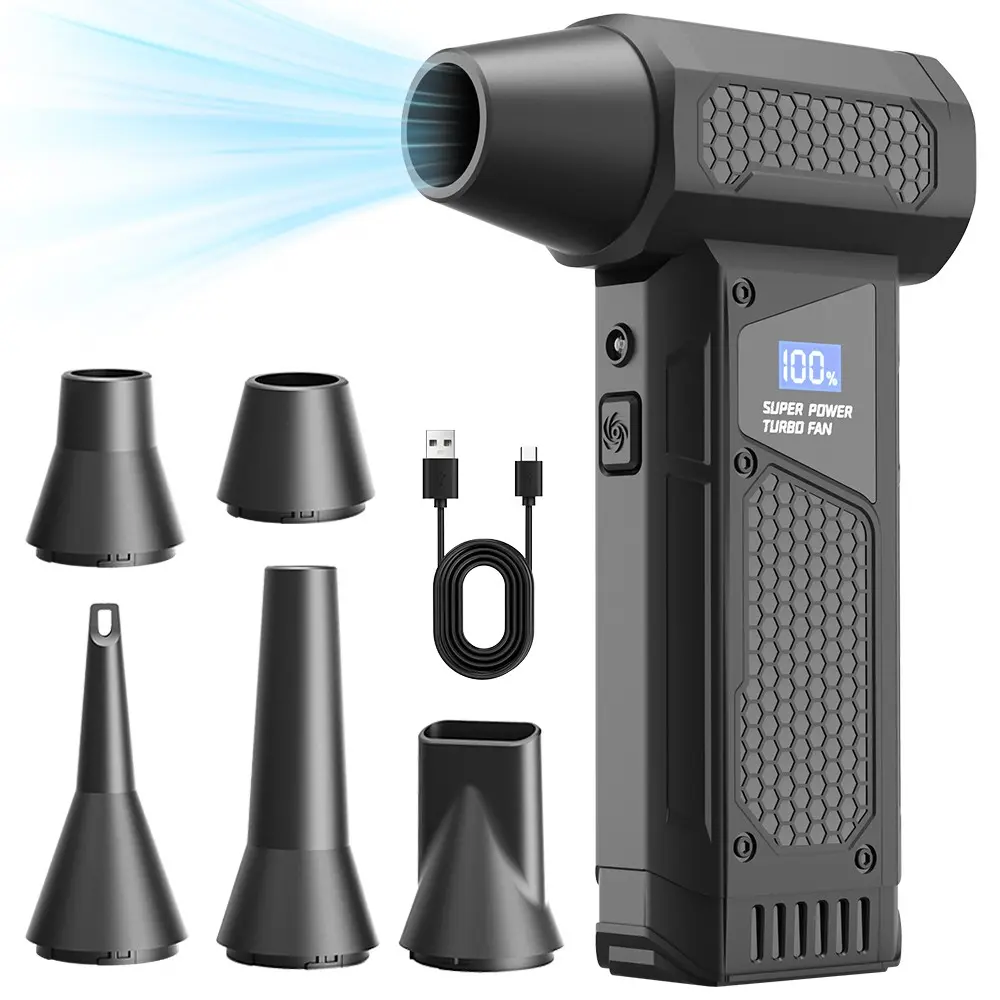 One piece of Portable 150w High-Speed Turbine Fan air duster, Inflatable and Rechargeable multi-functions home and car cleaning electric appliance