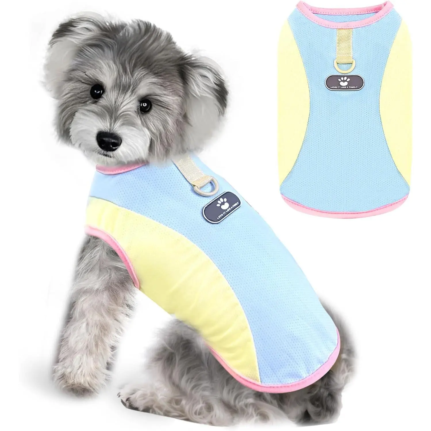 Cooling Vest with D-Ring  Tshirt Sun Protection Small Puppy Clothes for Girls Boys Stretchy Shirts for Dogs Lightweight Breathable Shirt  Bulldog Frenchie Dachshund Clothes