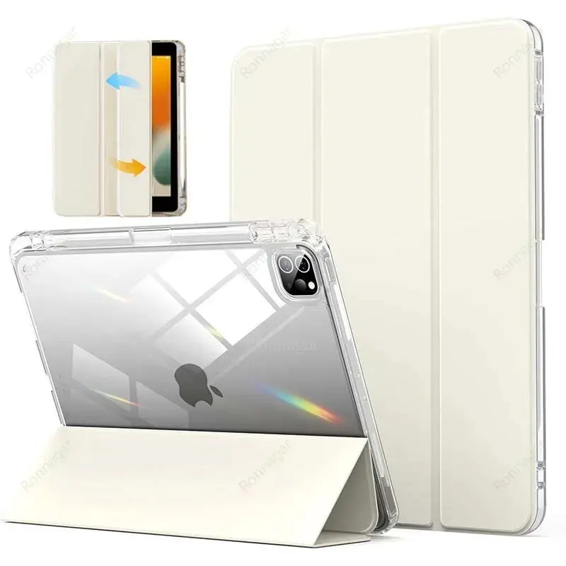 Tablet Cover with Pencil Holder Case - Wireless Protection Tablet Accessory for iPad A16, A19, 12th Gen, 11th Gen, 2026, Air11, Air13, Air8, M4, M3, M2, Pro11, Pro12.9, Pro13, M5, Air4, Air5, 10, 9, 8, 7, 9.7in, 10.2in, 10.5in, Accessories, Casing