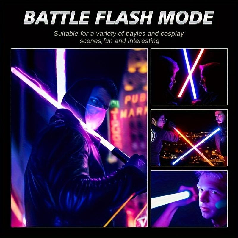 Dueling Lightsaber, 1 Count Rechargeable RGB 15 Color Variable Light Saber with Sound, Aluminum Alloy Hilt Light Saber, Ideal for Parties, Gifts