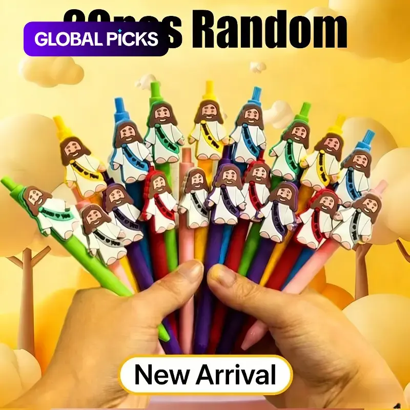 20 Christian-Themed Pens, Patterned Decorative Stationery, Easter Gift, Church Supplies, Inspirational Student Rewards #GLOBAL PICKS