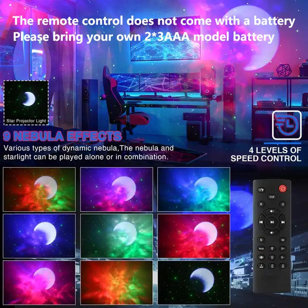 Star Projector Astronaut Galaxy Projector - Bluetooth Speaker, White Noise, Moon Nebula Night Light, Led Mood Light for Bedroom, 360° Adjustable, Timer and Remote Control, Star Galaxy Projectors for Kids Adult, Gift Choice