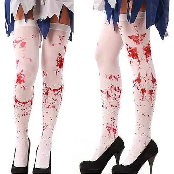 Over-the-knee stockings for Christmas and Halloween, solid color cosplay party role-playing stockings
