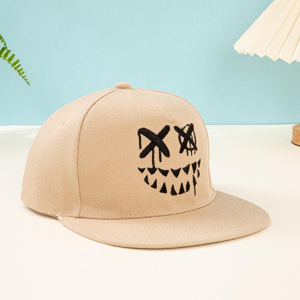 2026 New Cross-Border Hip Hop Flat Bill Baseball Cap Funny Halloween Pumpkin Ghost Devil Hat for Street Dance Outdoor