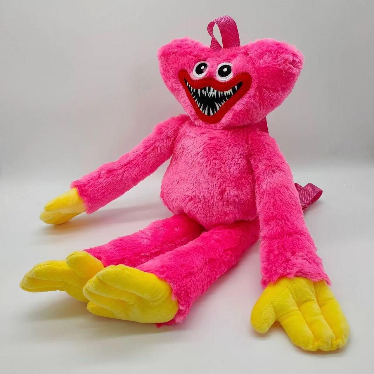 Poppy Playtime Huggy Wuggy Backpack Plush Toy Soft Stuffed Animal Bag Horror Game Gift for Kids Fans