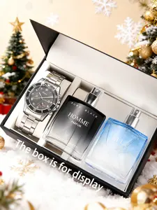Men's Metal Quartz Watch Set with Perfume Gift Box, Perfect for Daily Wear, Ideal for Gifting & Special Occasions Like Birthdays, Father's Day & Party Gifts